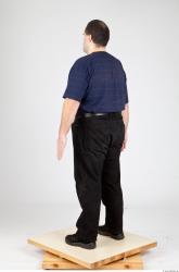 Whole Body Man White Casual Overweight Studio photo references